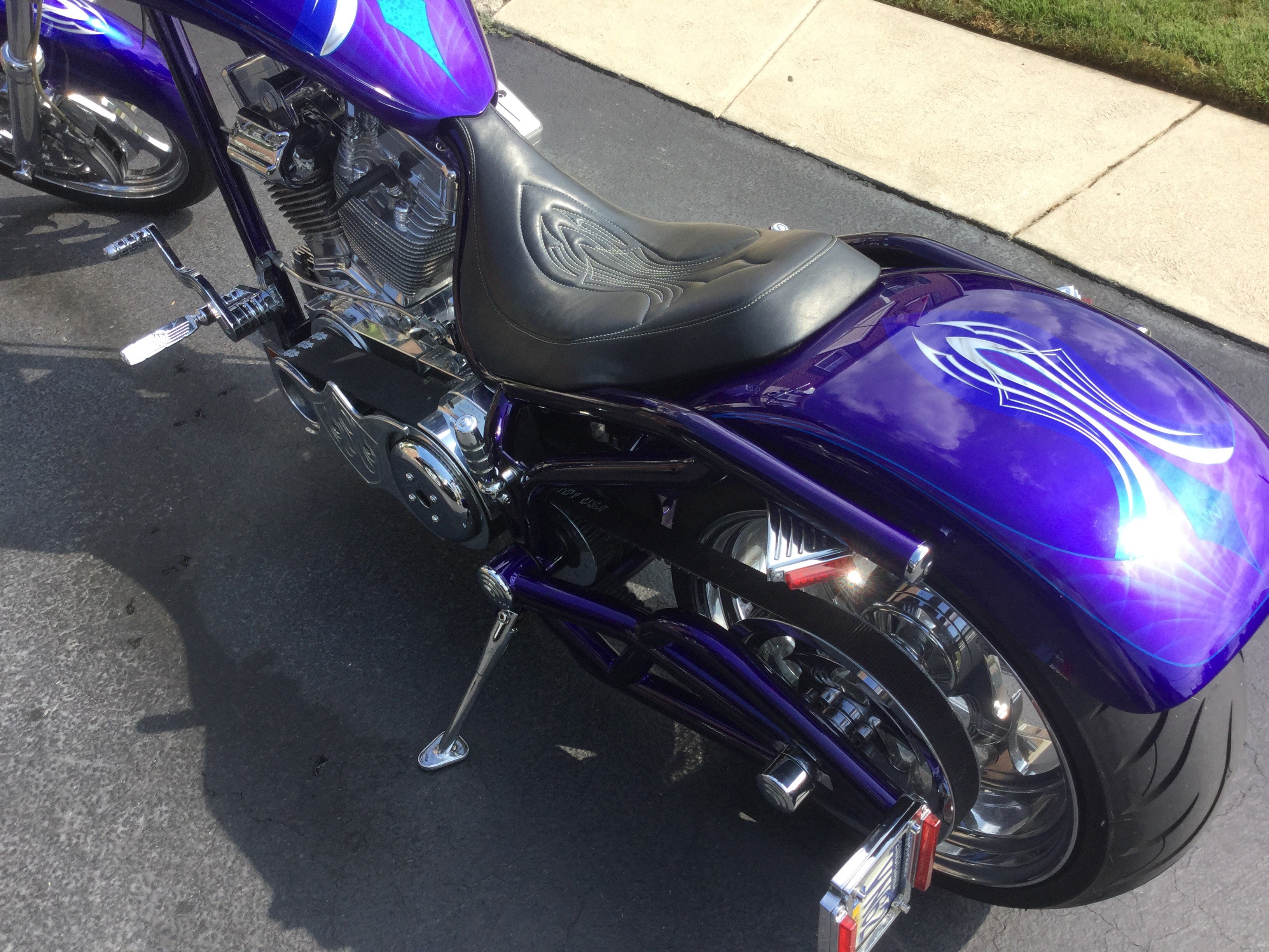 2003 Bourget Bike Works Fat Daddy Chopper (Blue with graphics