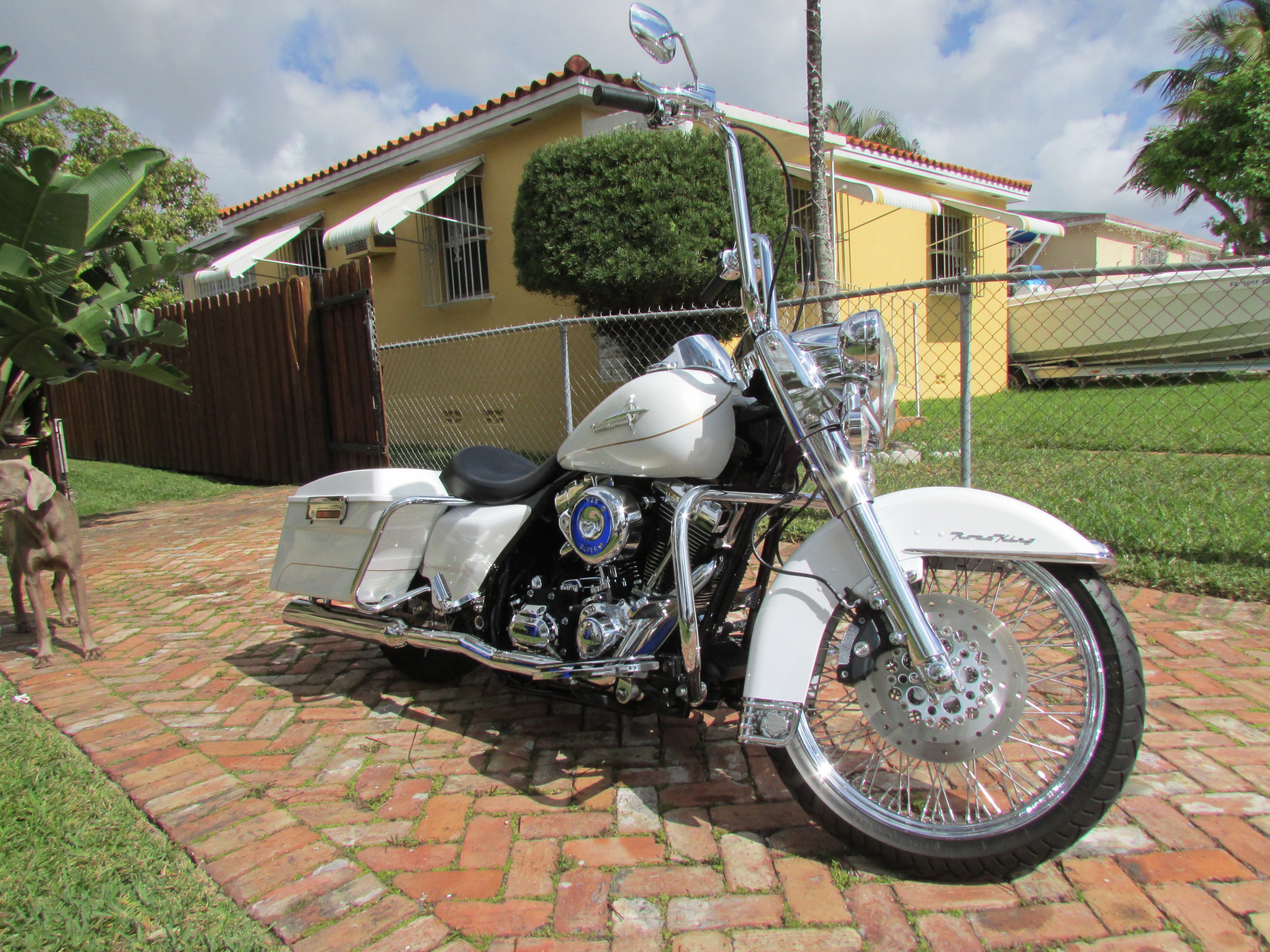 2008 Harley Davidson® Flhr Road King® White Pearl Miami Florida