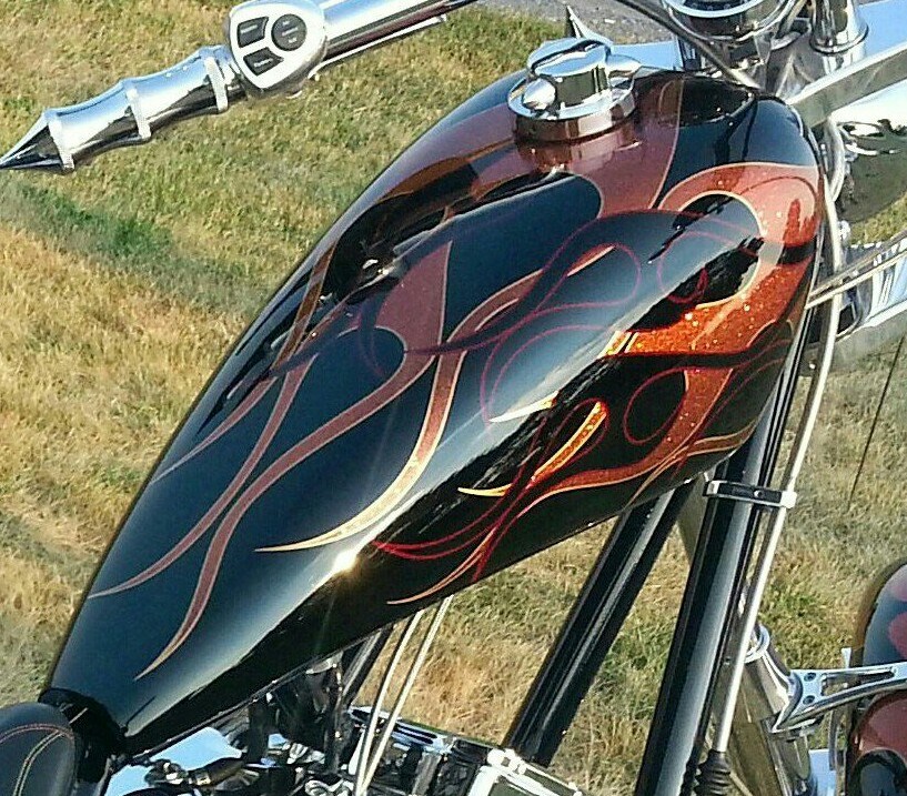 2004 Big Dog Chopper (black/metal flake flames), chambersburg