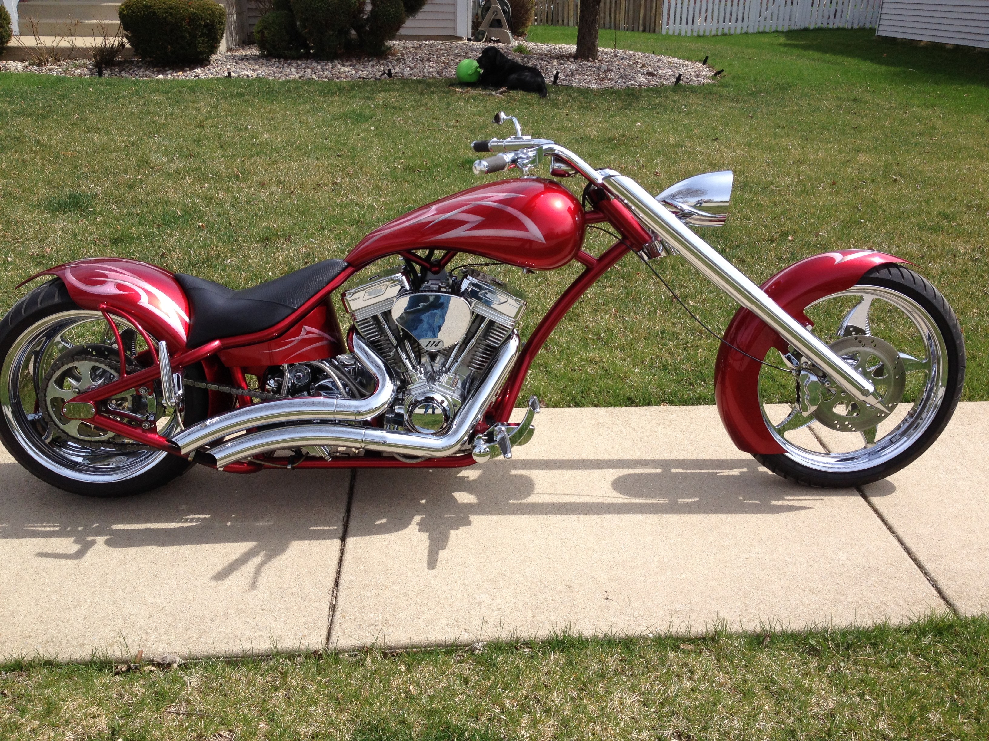 2005 Midwest Motor Vehicles Custom Chopper (Candy Red ), New Lenox