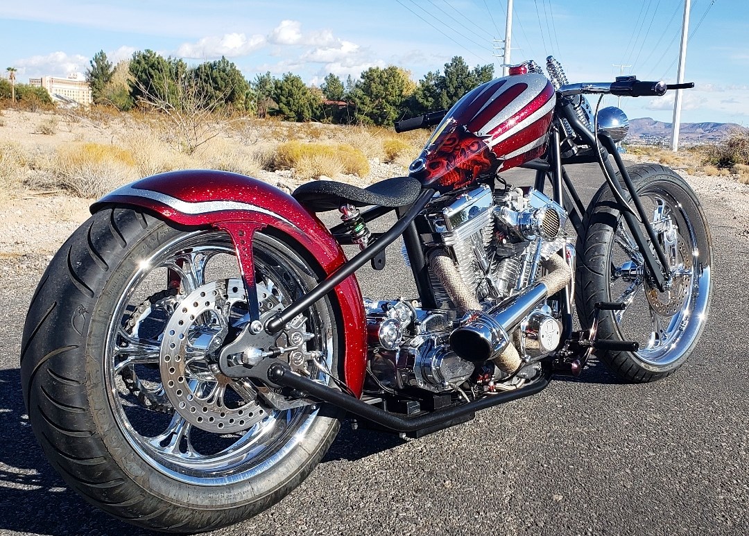 2007 Special Construction Bobber (Candy apple red), Las Vegas , Nevada