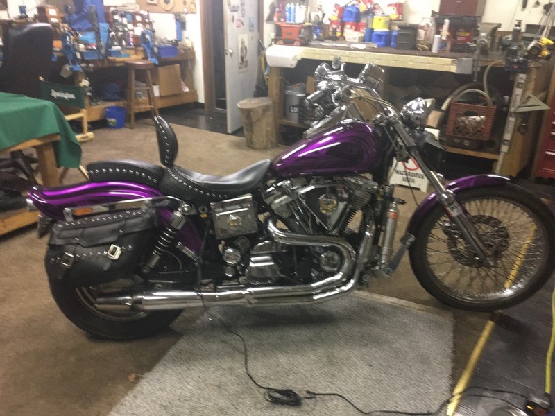 1996 HarleyDavidson® FXDWG Dyna® Wide Glide® (Dark Purple & Magenta