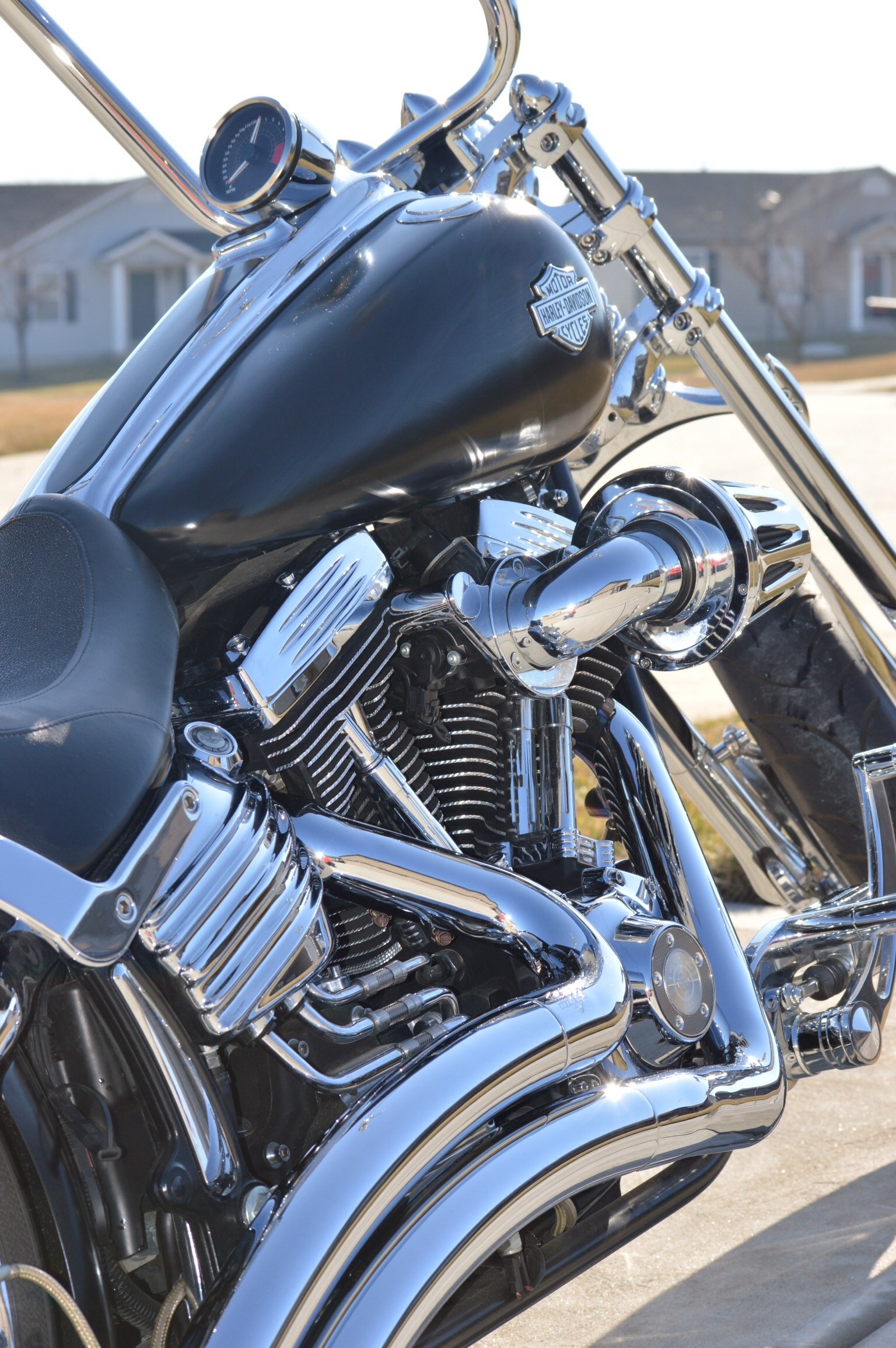 2008 HarleyDavidson® FXCWC Softail® Rocker™ C (Matte black), Wentzville, Missouri (613979