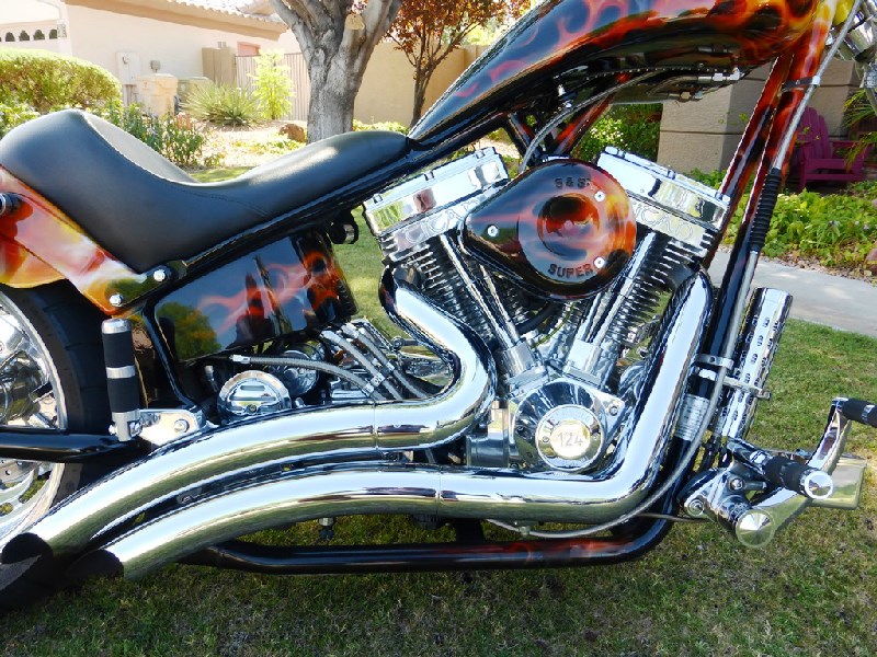 2005 Titan Sidewinder Rubbermount Chopper (6 Color Realistic Flames