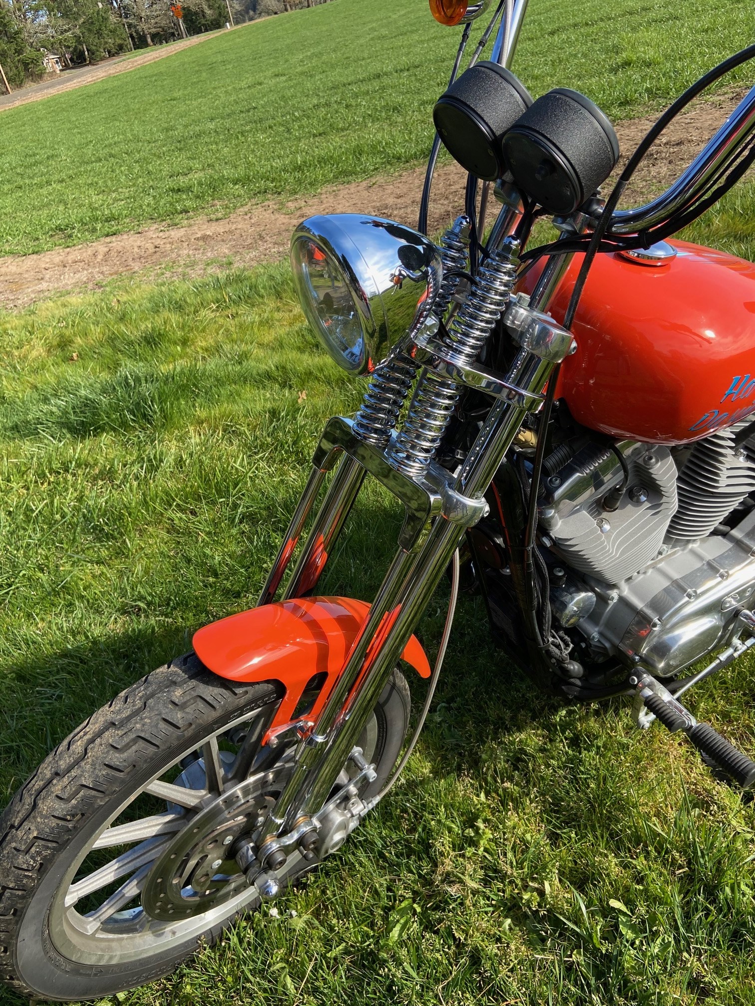 harley davidson sportster orange