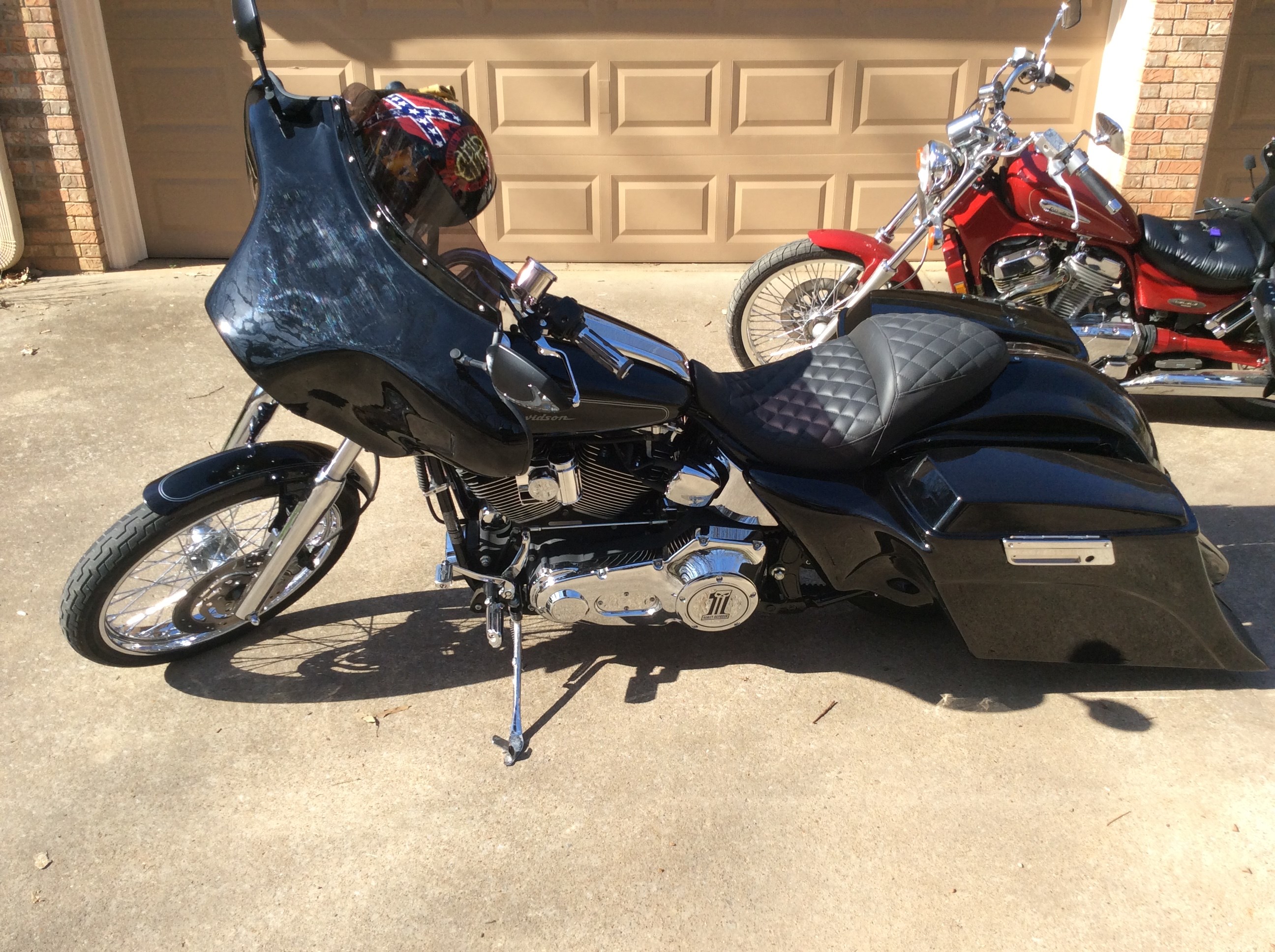 Softail Deuce Bagger , How to add Hard Bags to Harley Softail ...