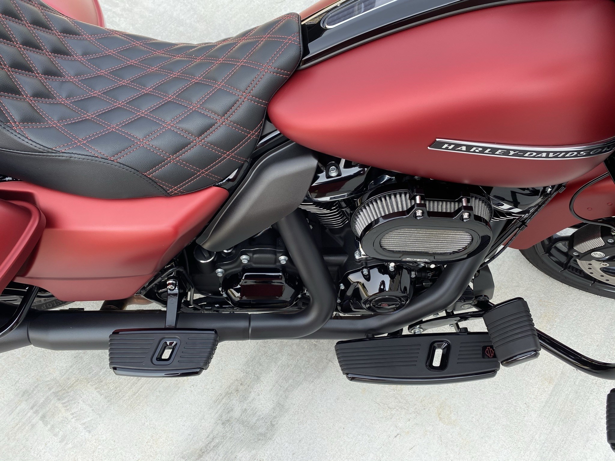 harley wicked red denim paint